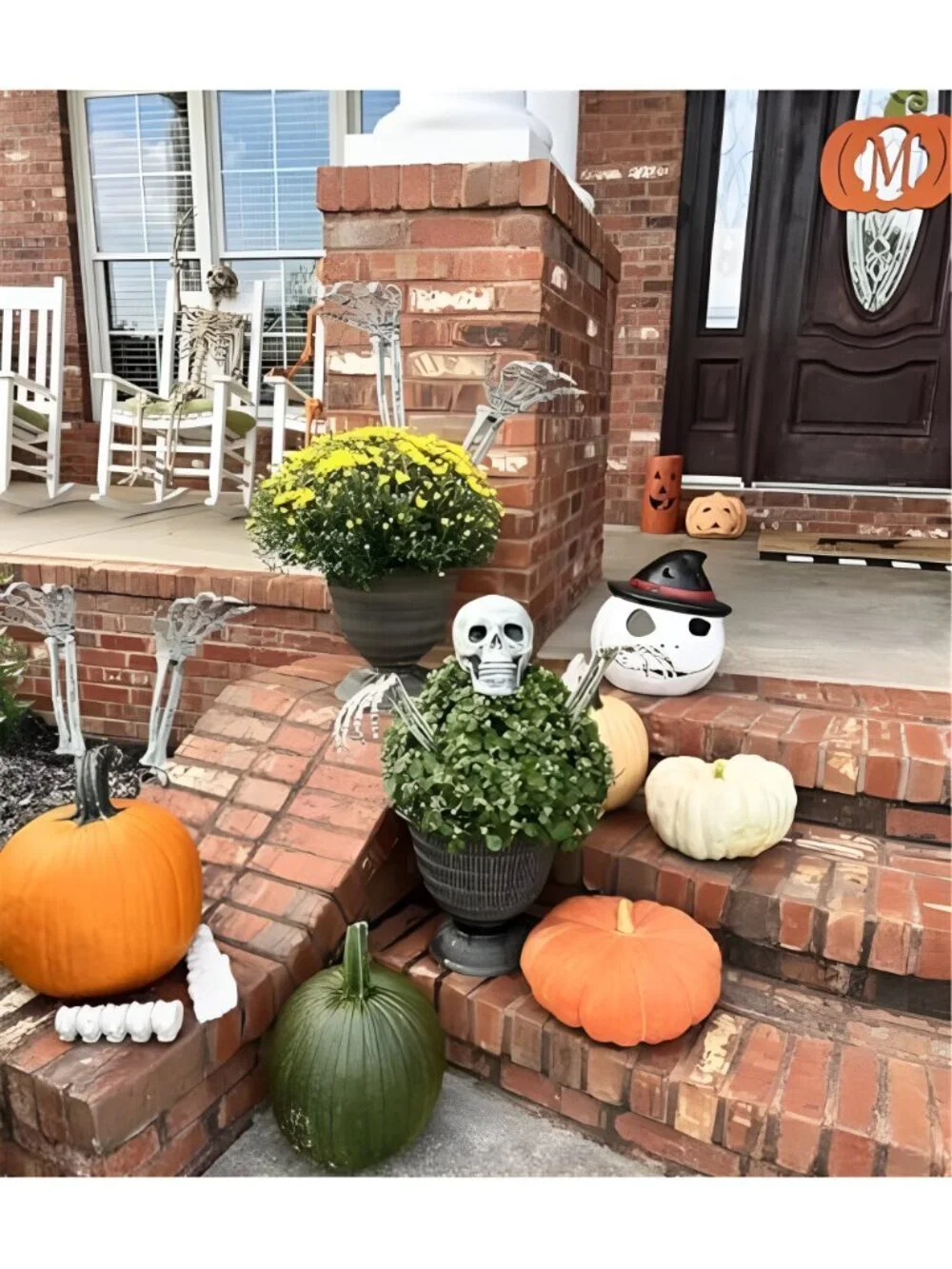 6PC Realistic Skeleton Arm Stakes Halloween Decorations for Lawn Stakes